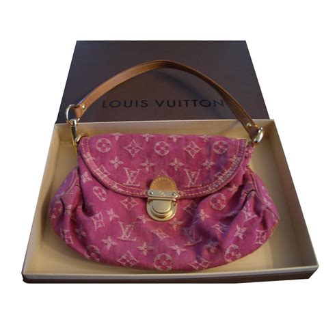 louis vuitton pink denim bag.